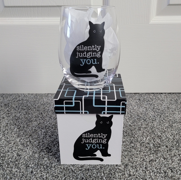 Other - NWT! Silently Judging You - Wine Glass